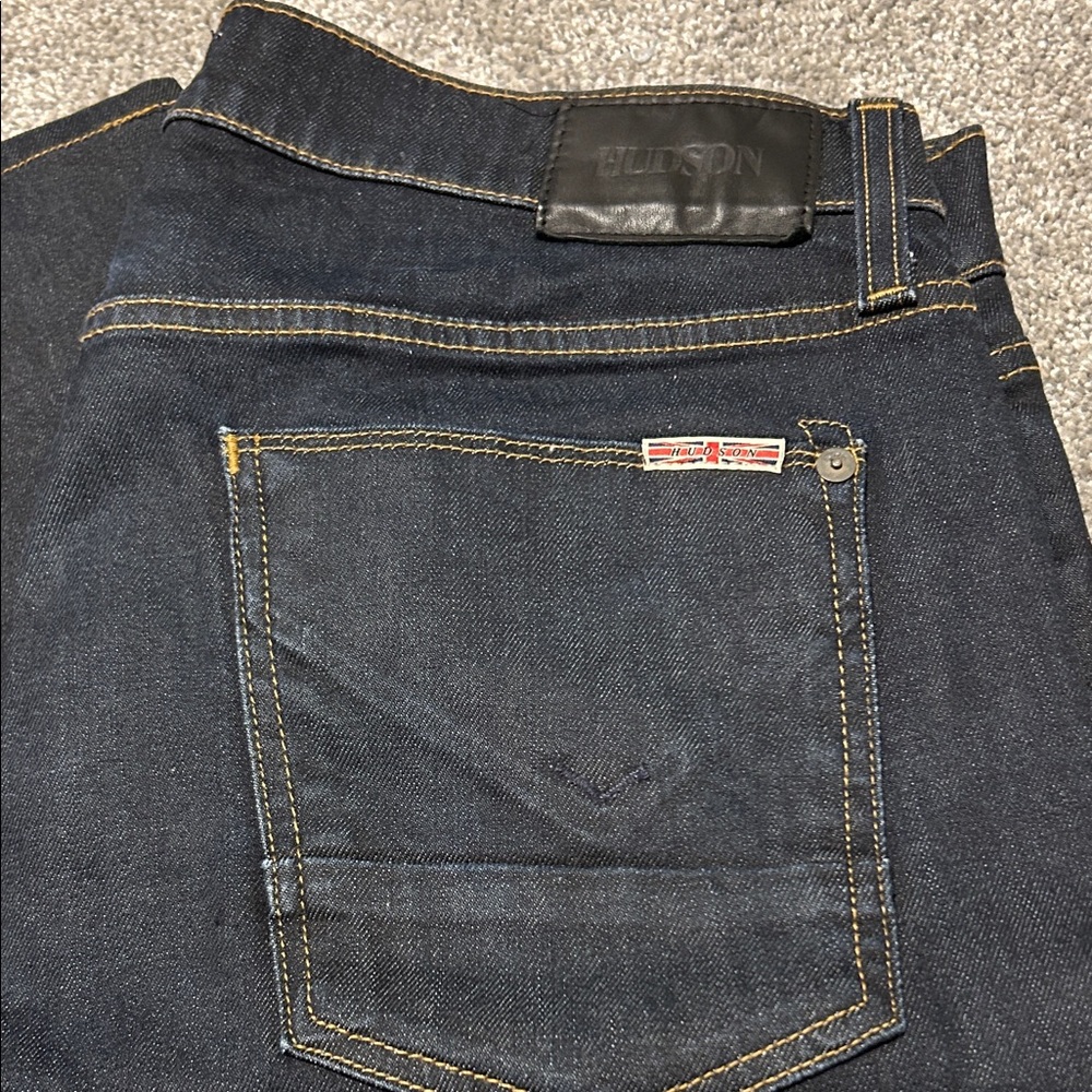 Hudson Jeans Men's Deep Indigo Slim Stright Fit - Picture 2 of 6